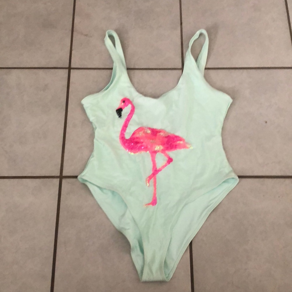flamingo bathing suit